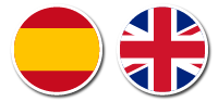 Iconos de banderas español e inglés